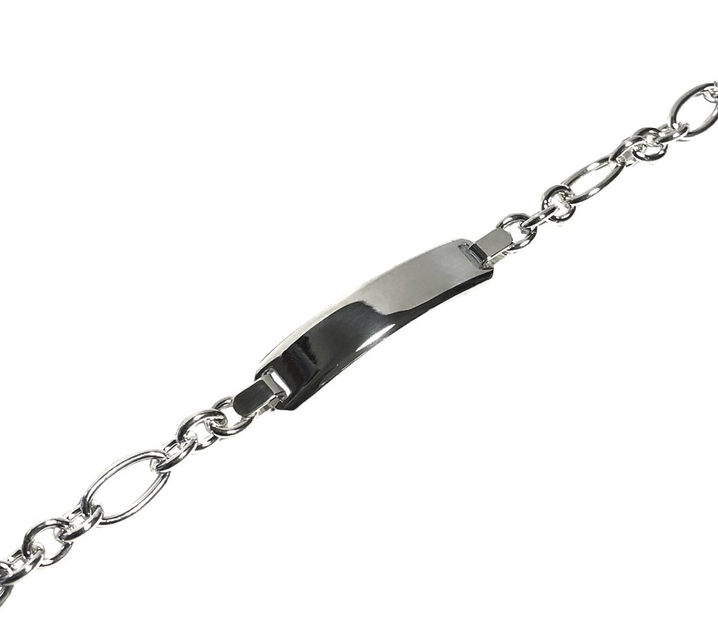 Silber Identarmband Gravurarmband 3,0mm 925 Silber