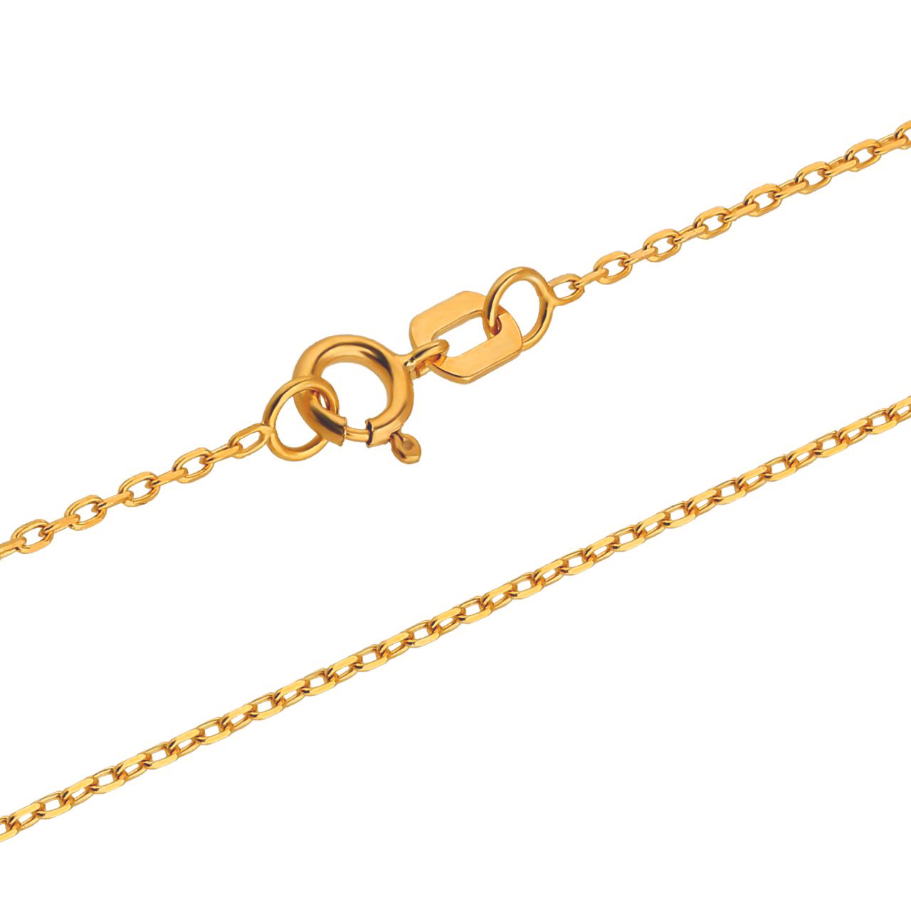 585er Goldkette Ankerkette diamantiert 1,0mm Roségold