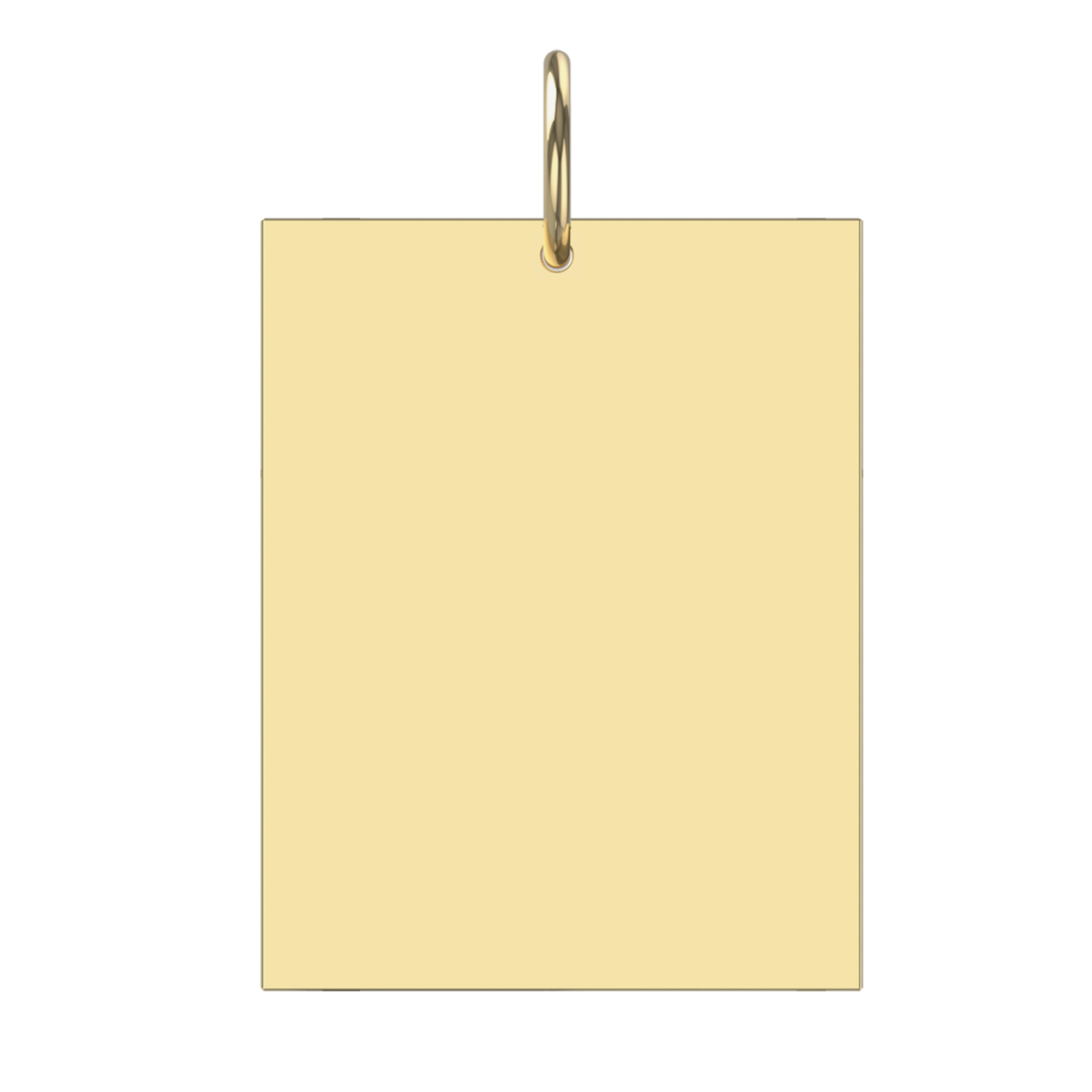 Rechteck Gravurplatte Gravuranhänger 585 Gelbgold