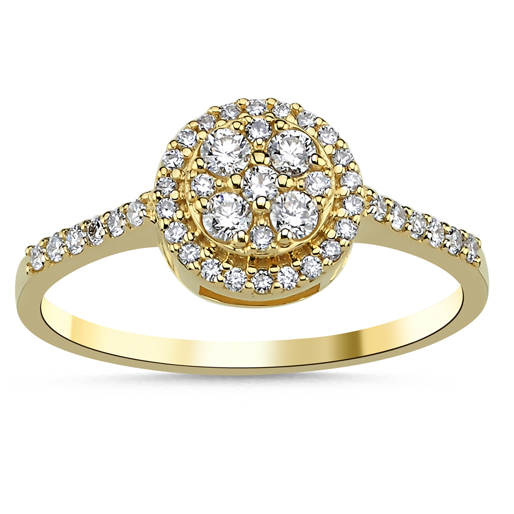 Mia Halo Verlobungsring 585/- Gold