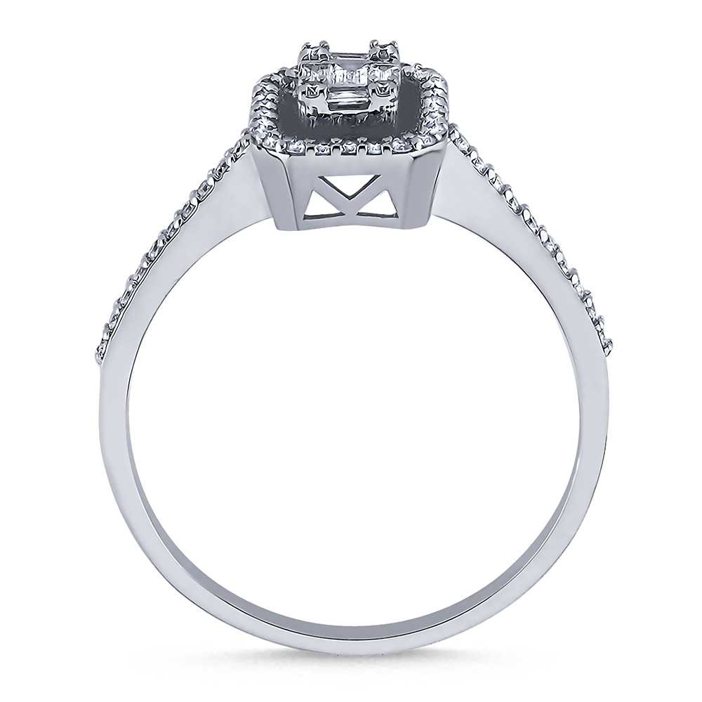 Halo Verlobungsring 585/- Gold 0,22ct. Brillant