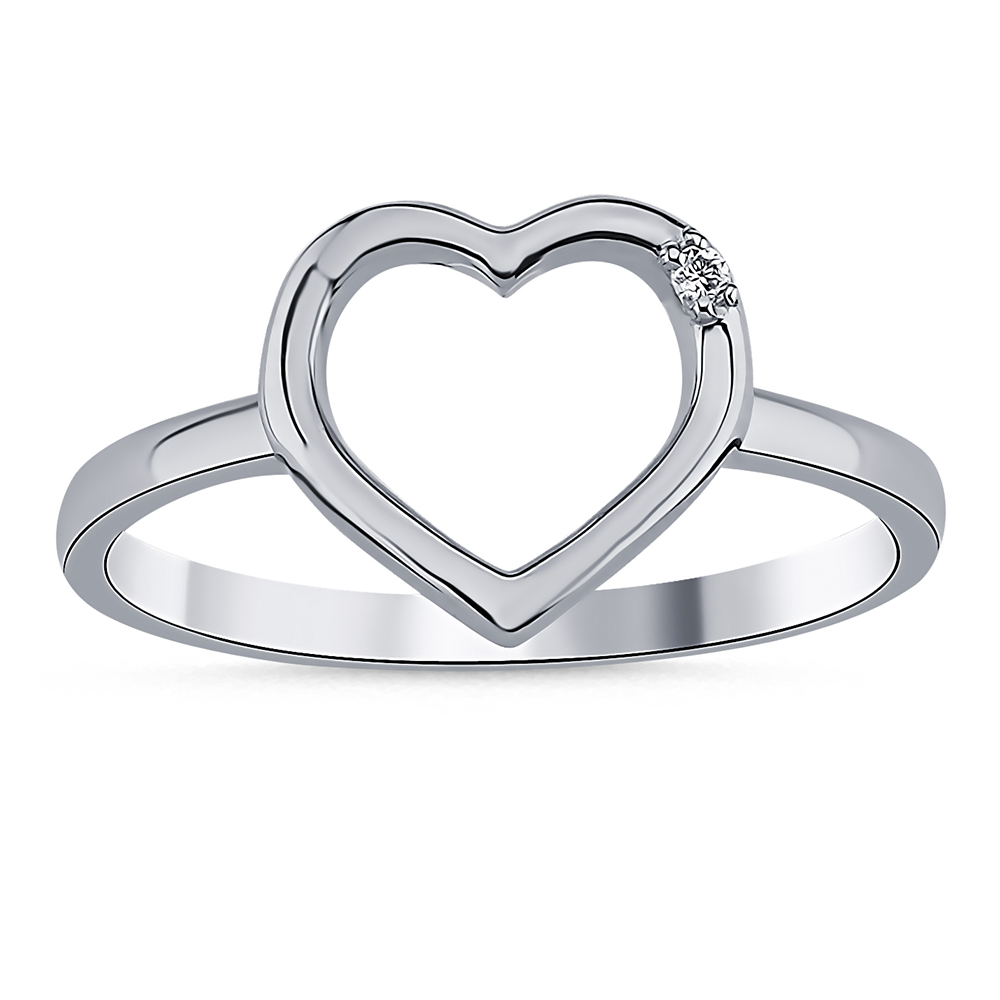 Herz Verlobungsring 585/- Gold 0,01ct. Brillant