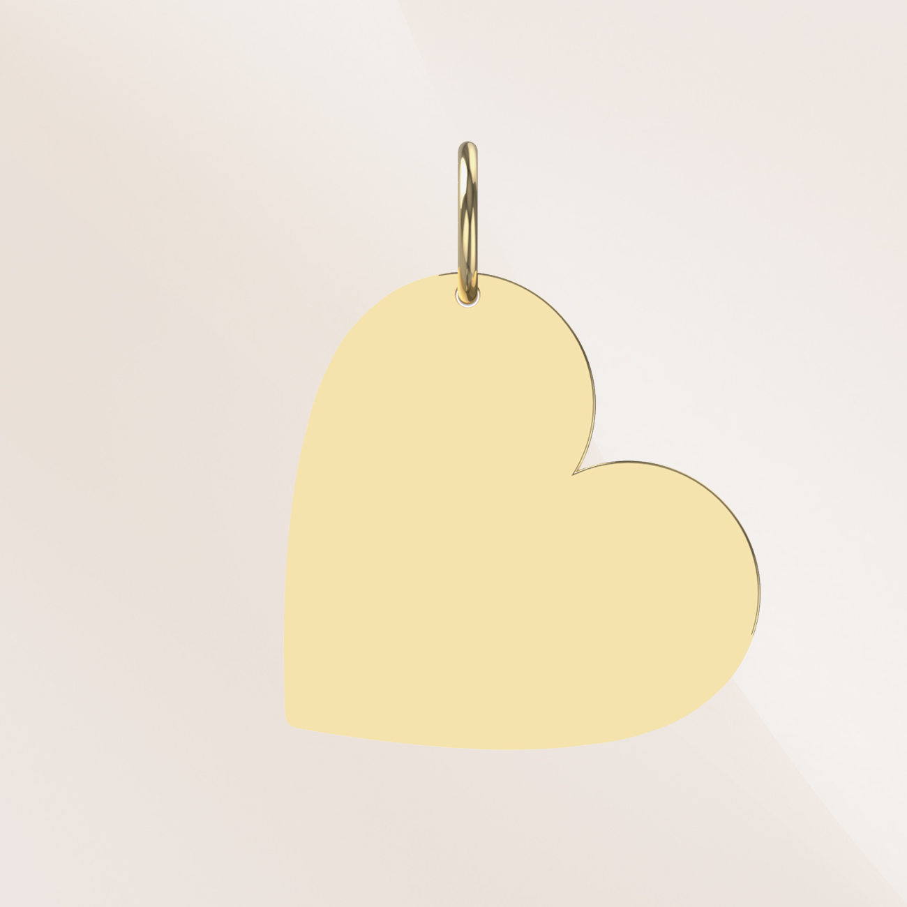 Herz Gravurplatte Gravuranhänger 585 Gelbgold