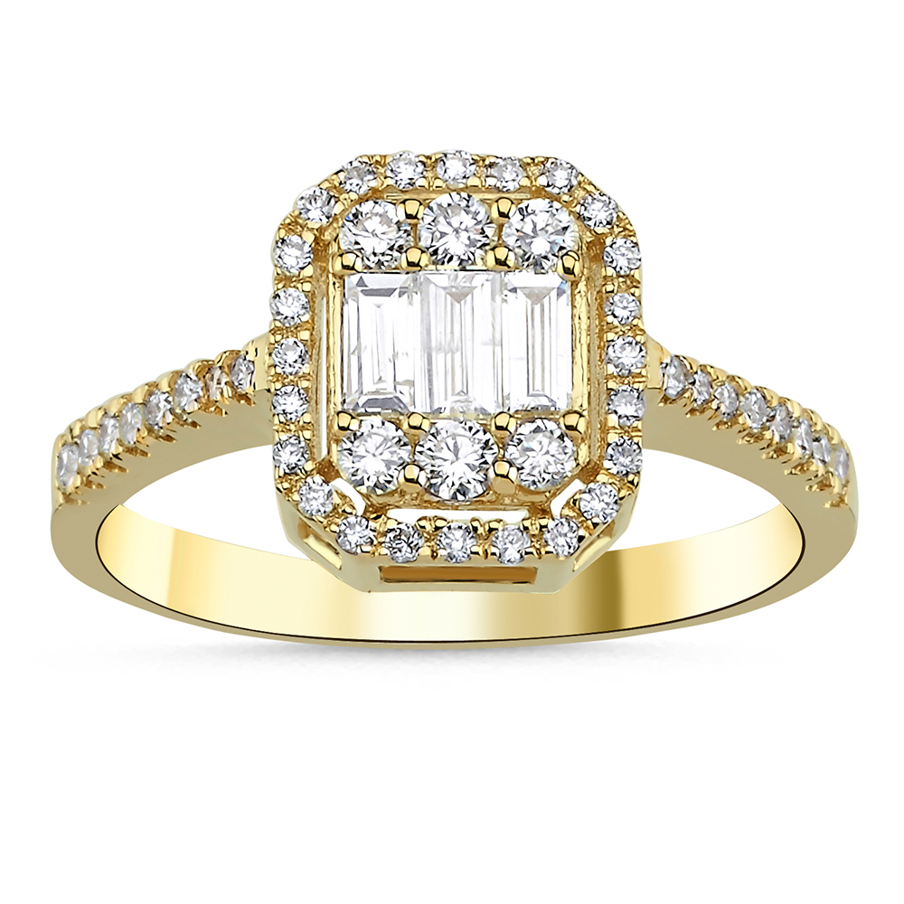 Halo Verlobungsring 585/- Gold 0,26ct. Brillant55