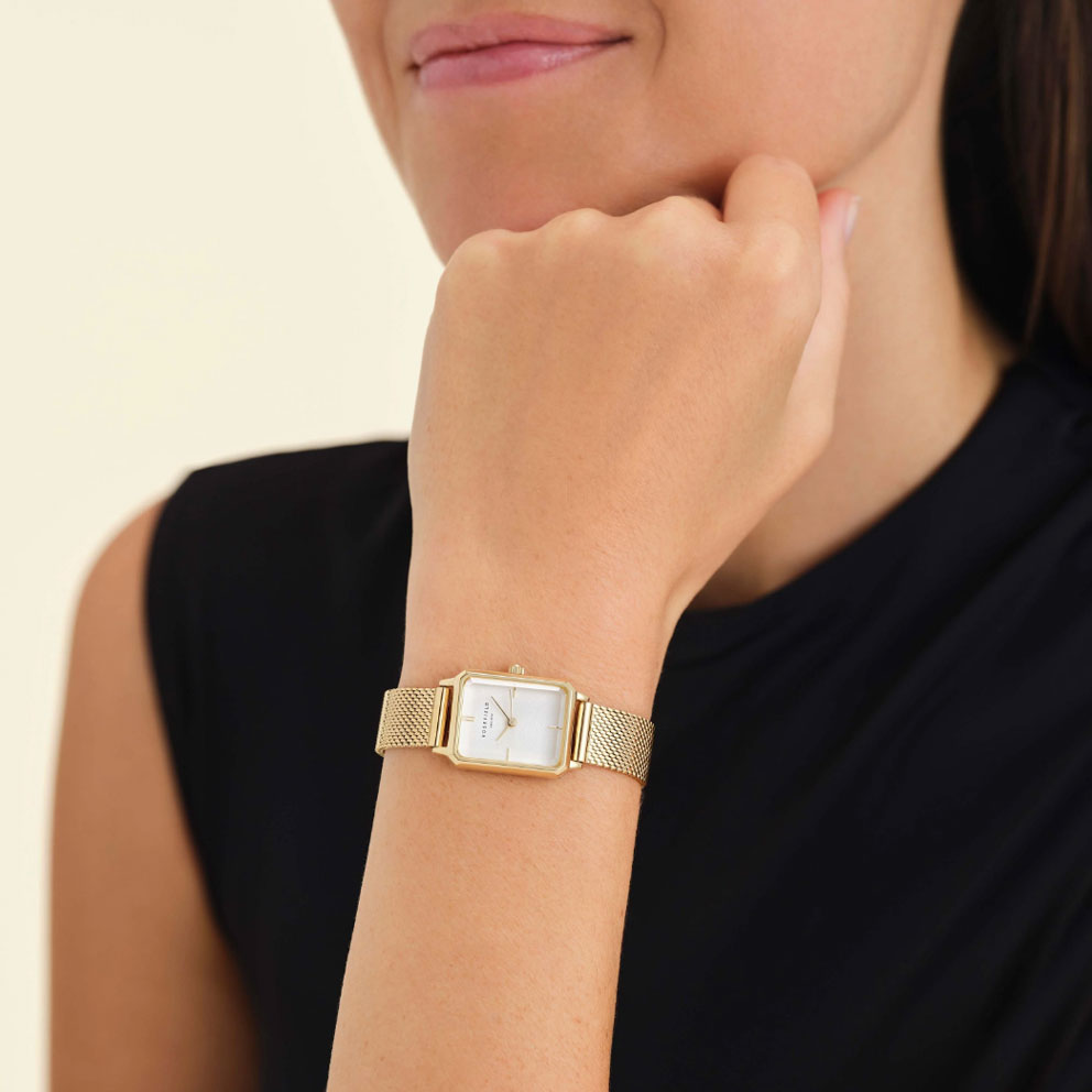 Rosefield Octagon XS Mesh Gold