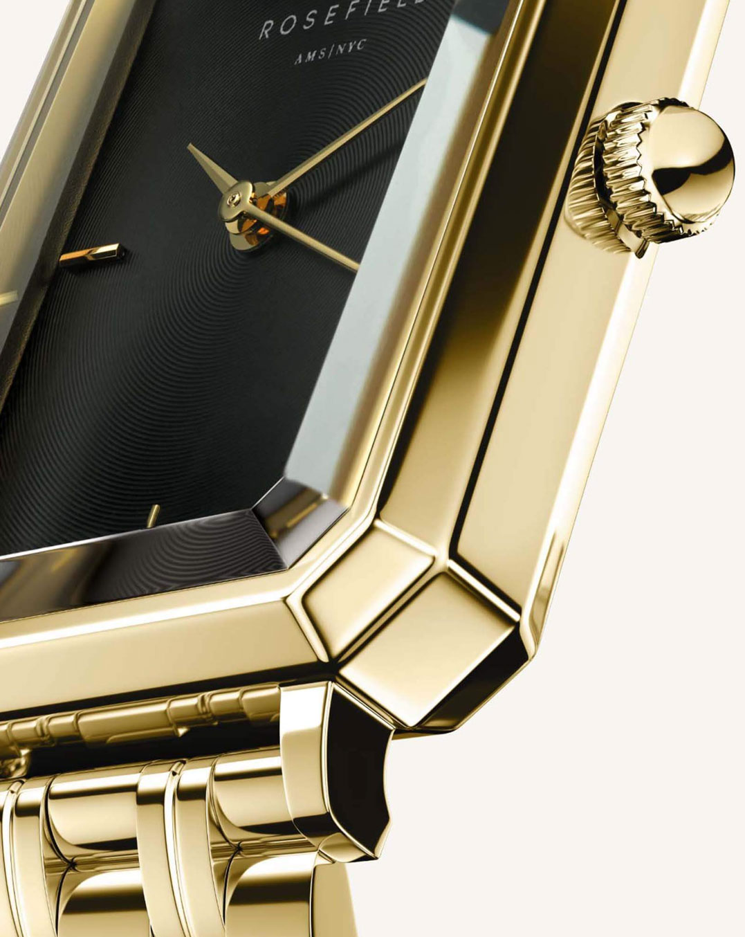 Rosefield Octagon Schwarz Gold