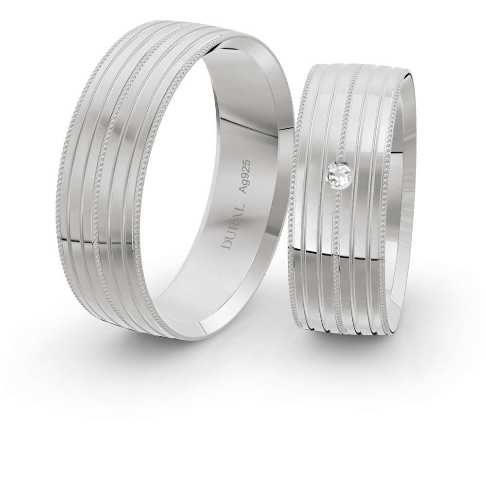 Trauringe 7,0 mm 925 Silber