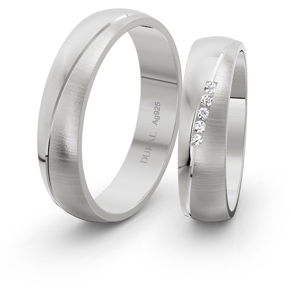 Trauringe 5,0 mm 925 Silber
