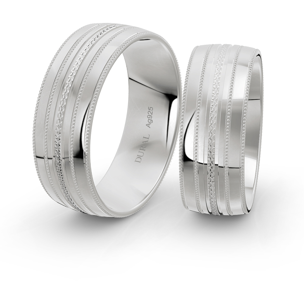 Trauringe 7,5 mm 925 Silber