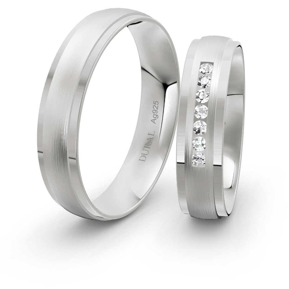 Trauringe 5,0 mm 925 Silber