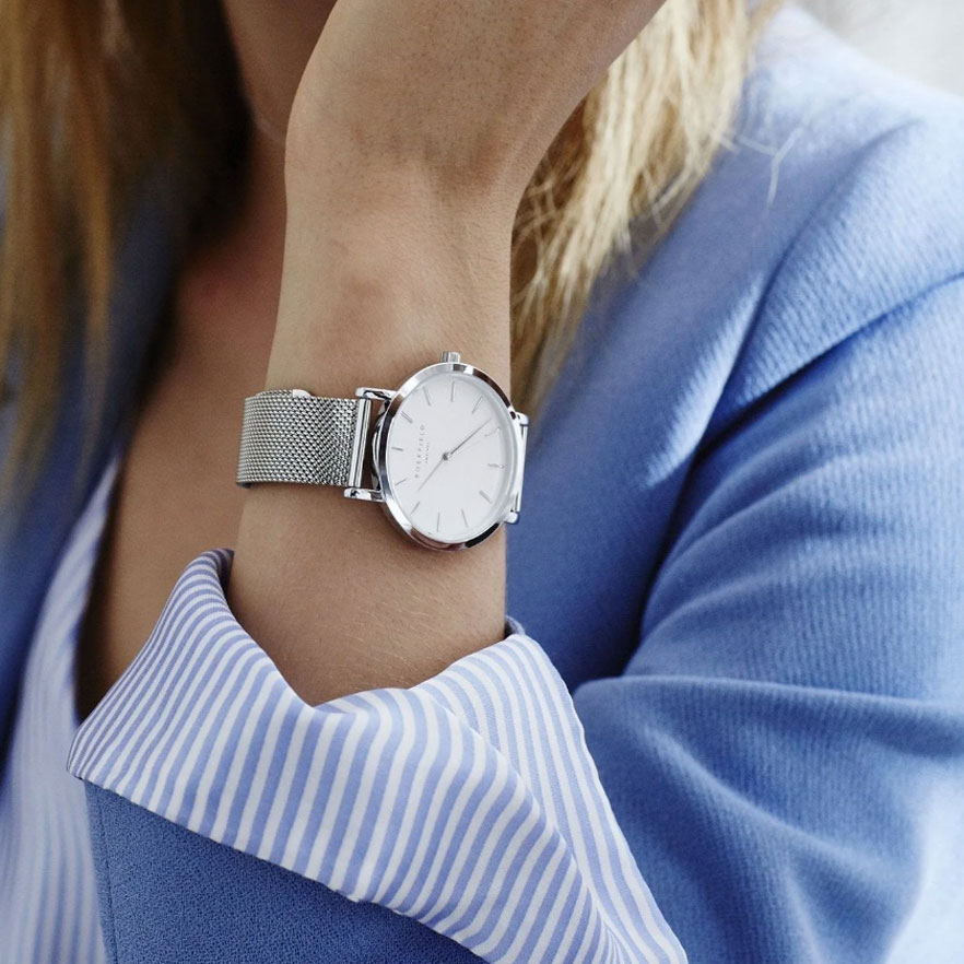 Rosefield Mercer Silber Mesh