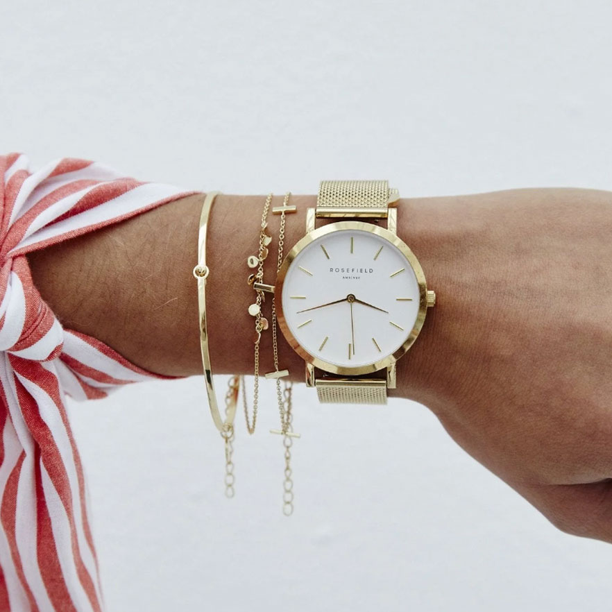 Rosefield Mercer Gold Mesh