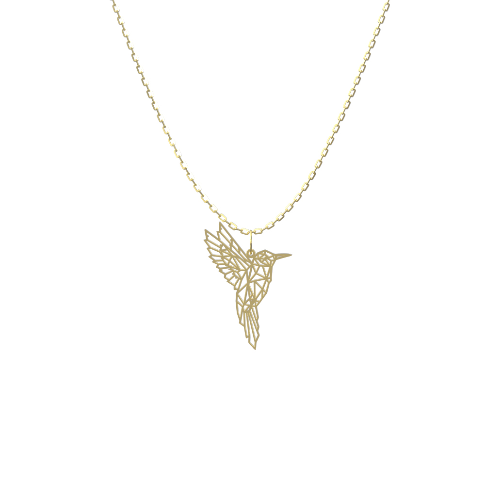Kolibri Tier Anhänger Ornament 585 Gold AEAN250