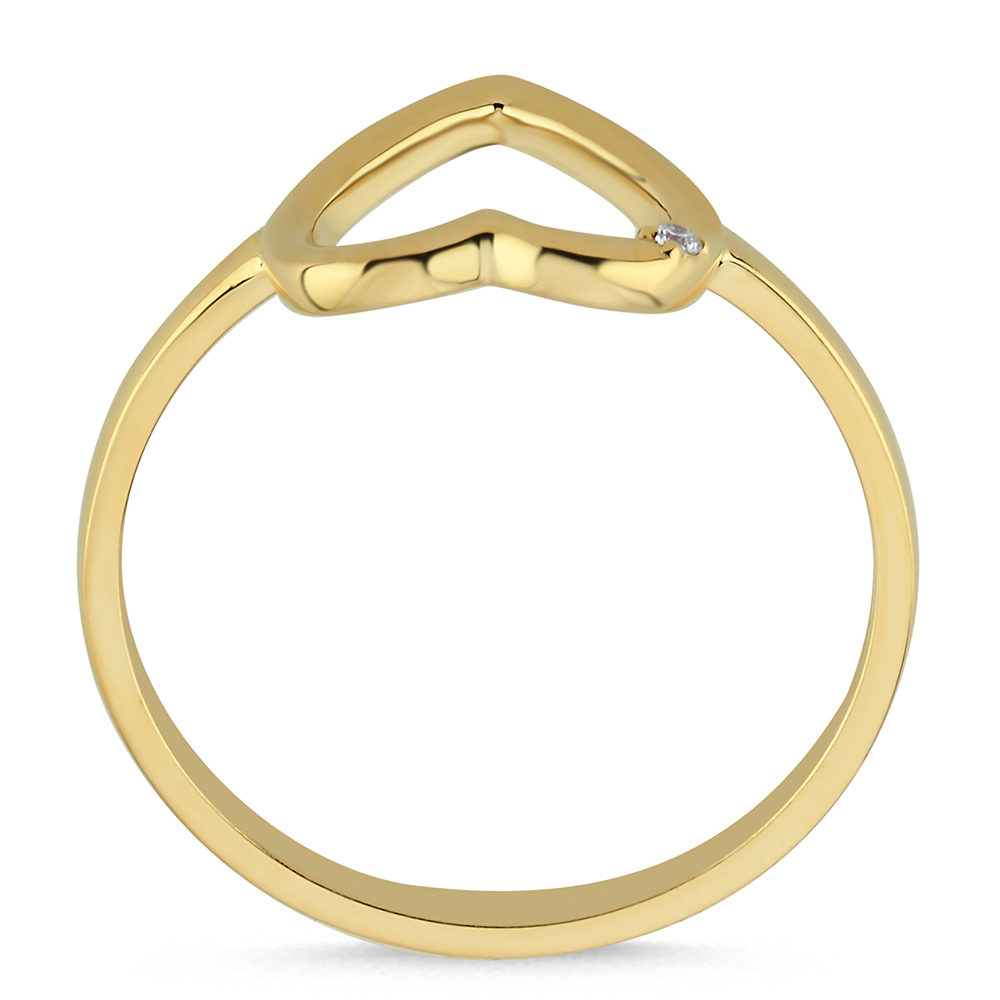 Herz Verlobungsring 585/- Gold 0,01ct. Brillant