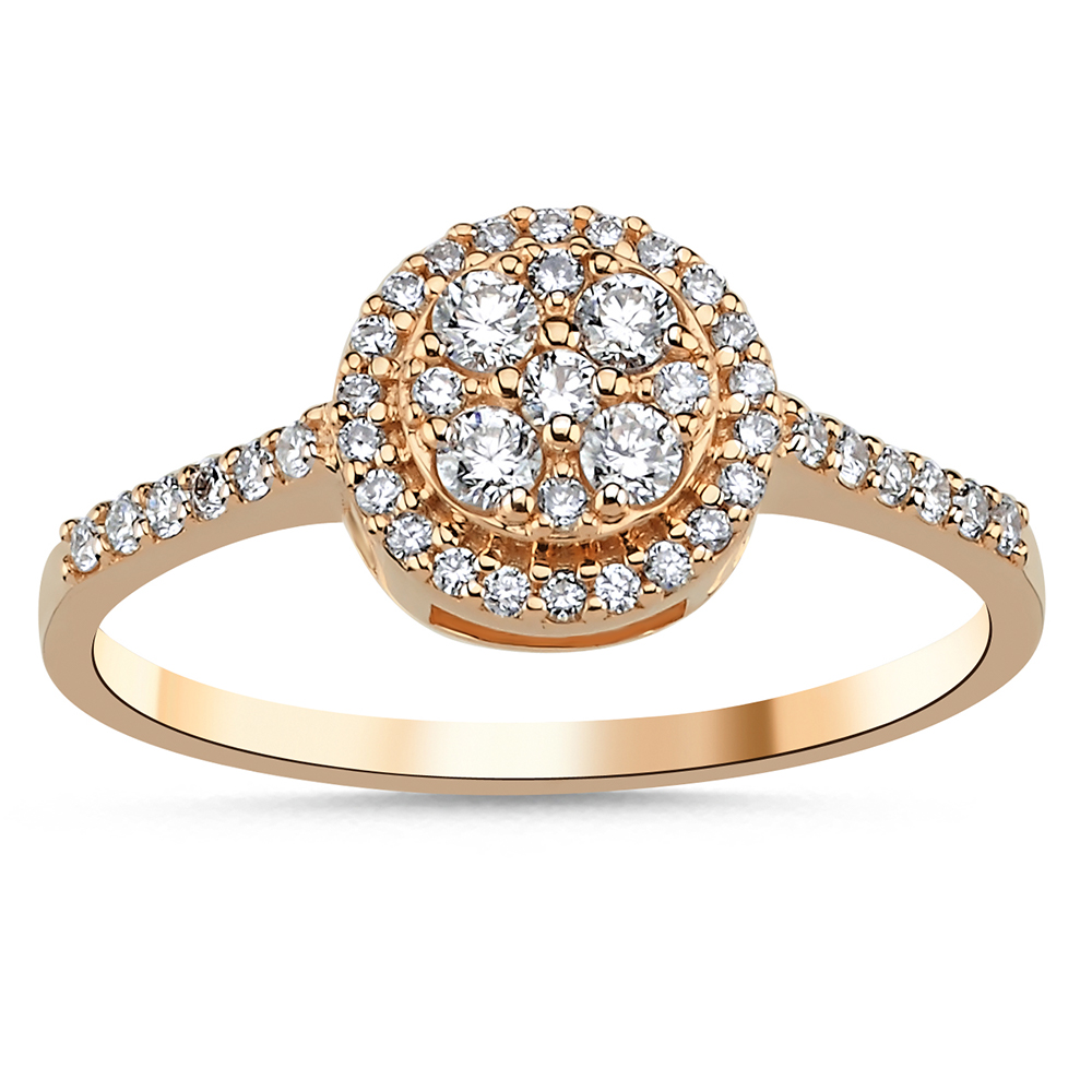 Mia Halo Verlobungsring 585/- Gold