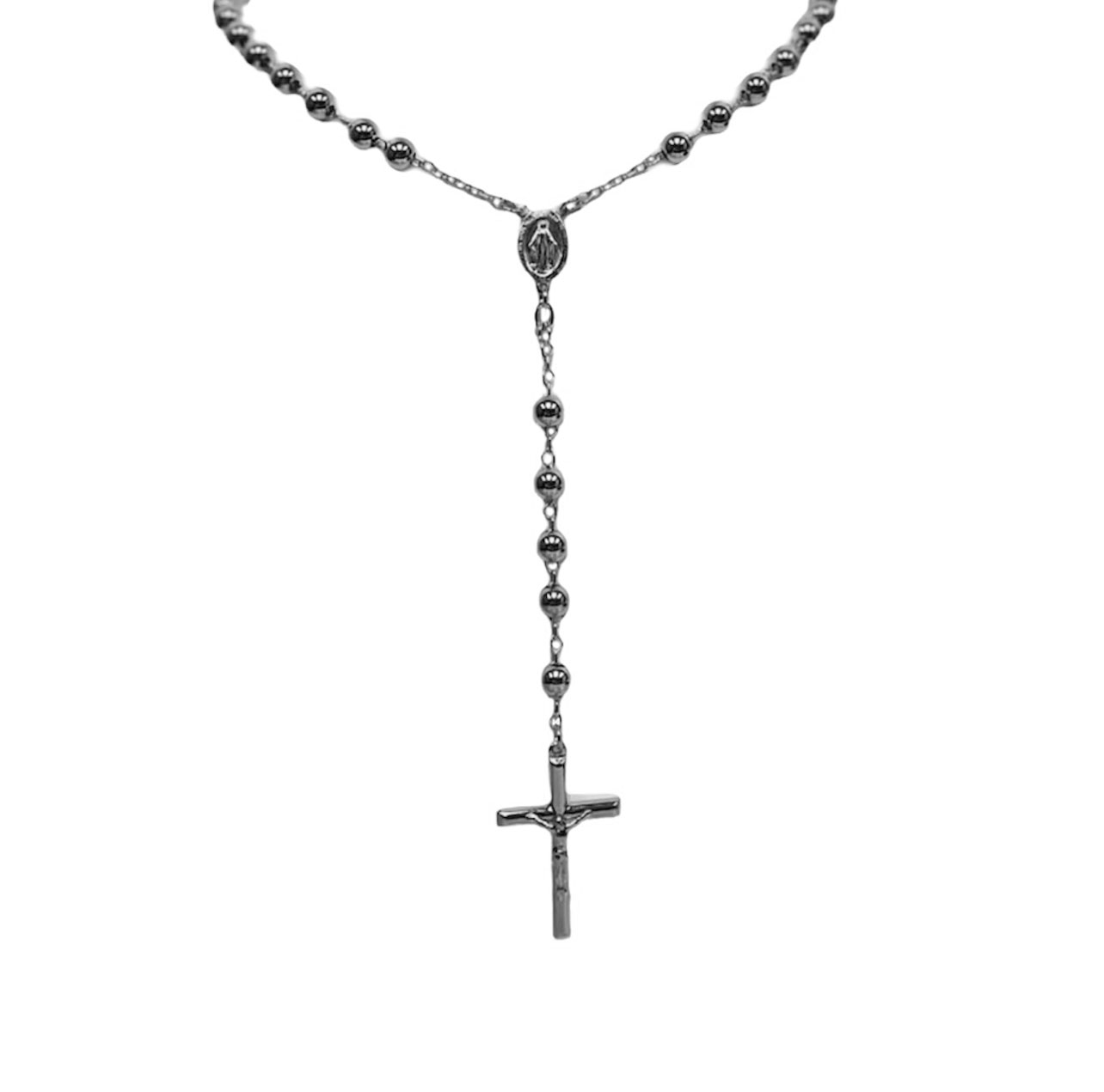 Rosenkranz Kette massiv 925 Silber