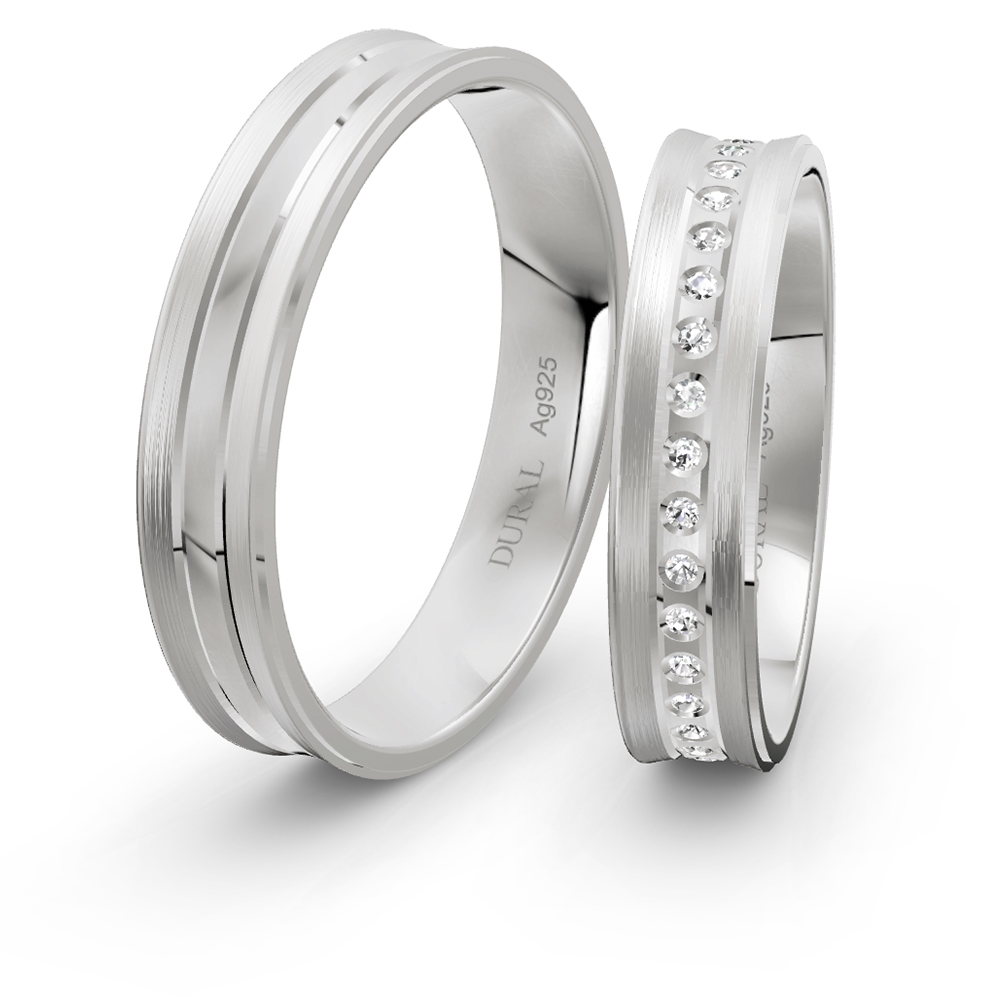 Trauringe 4,5 mm 925 Silber