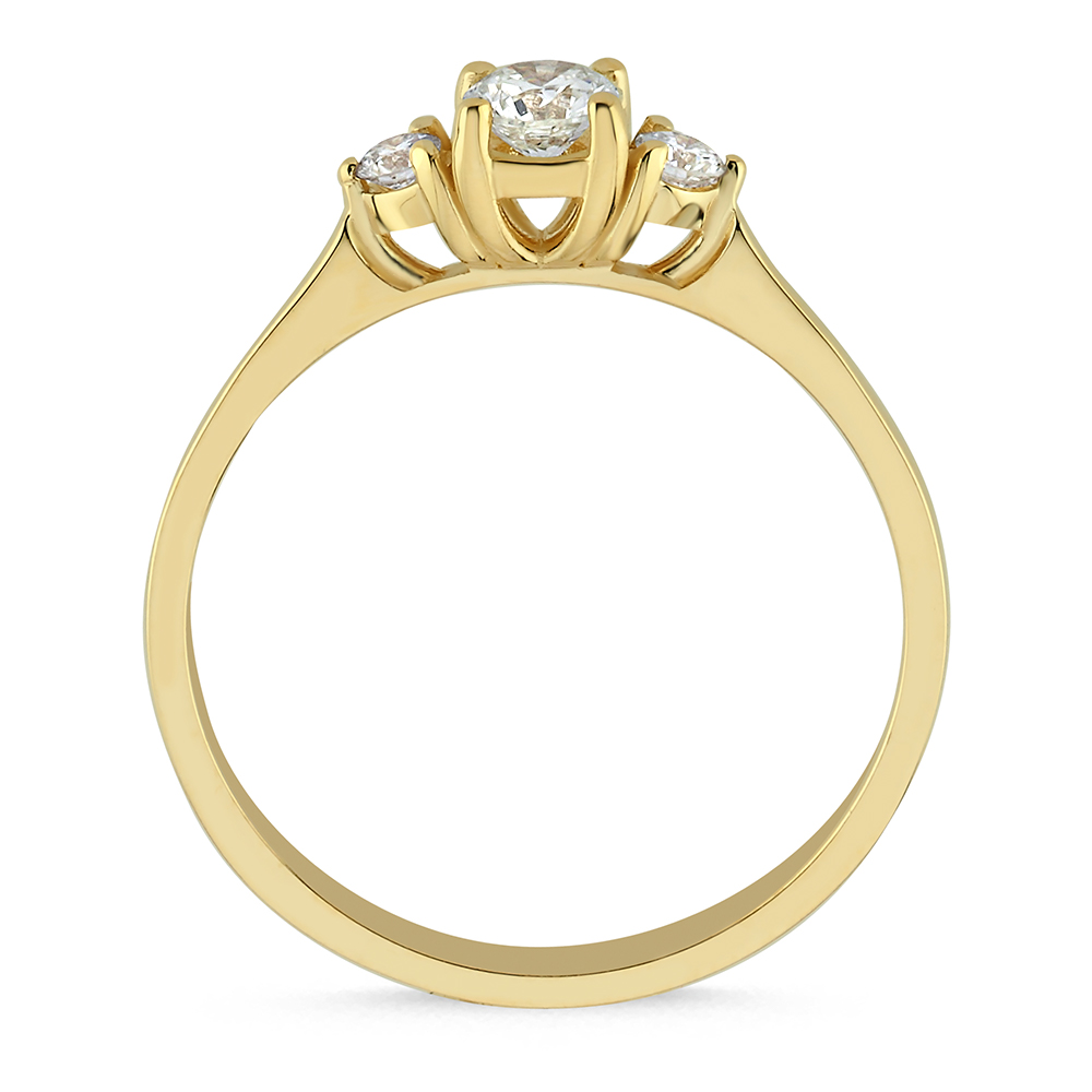 Elaine 585/- Gold Trilogie Ring 0,34ct. Brillanten