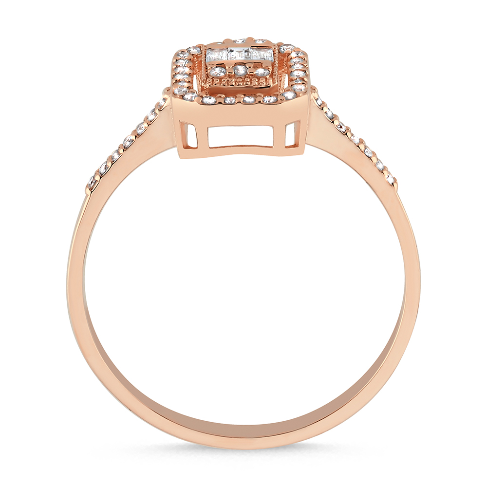 Halo Verlobungsring 585/- Gold 0,22ct. Brillant
