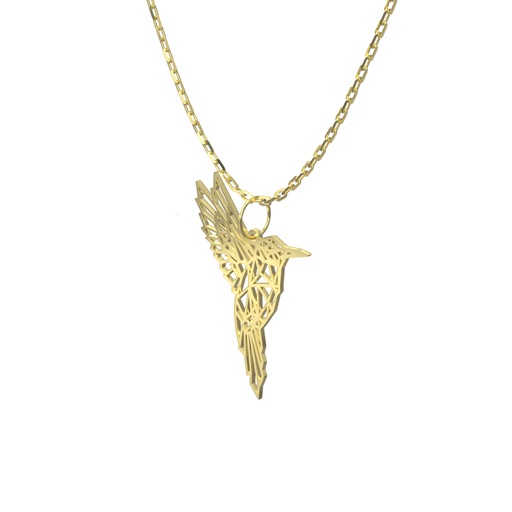 Kolibri Tier Anhänger Ornament 585 Gold AEAN250