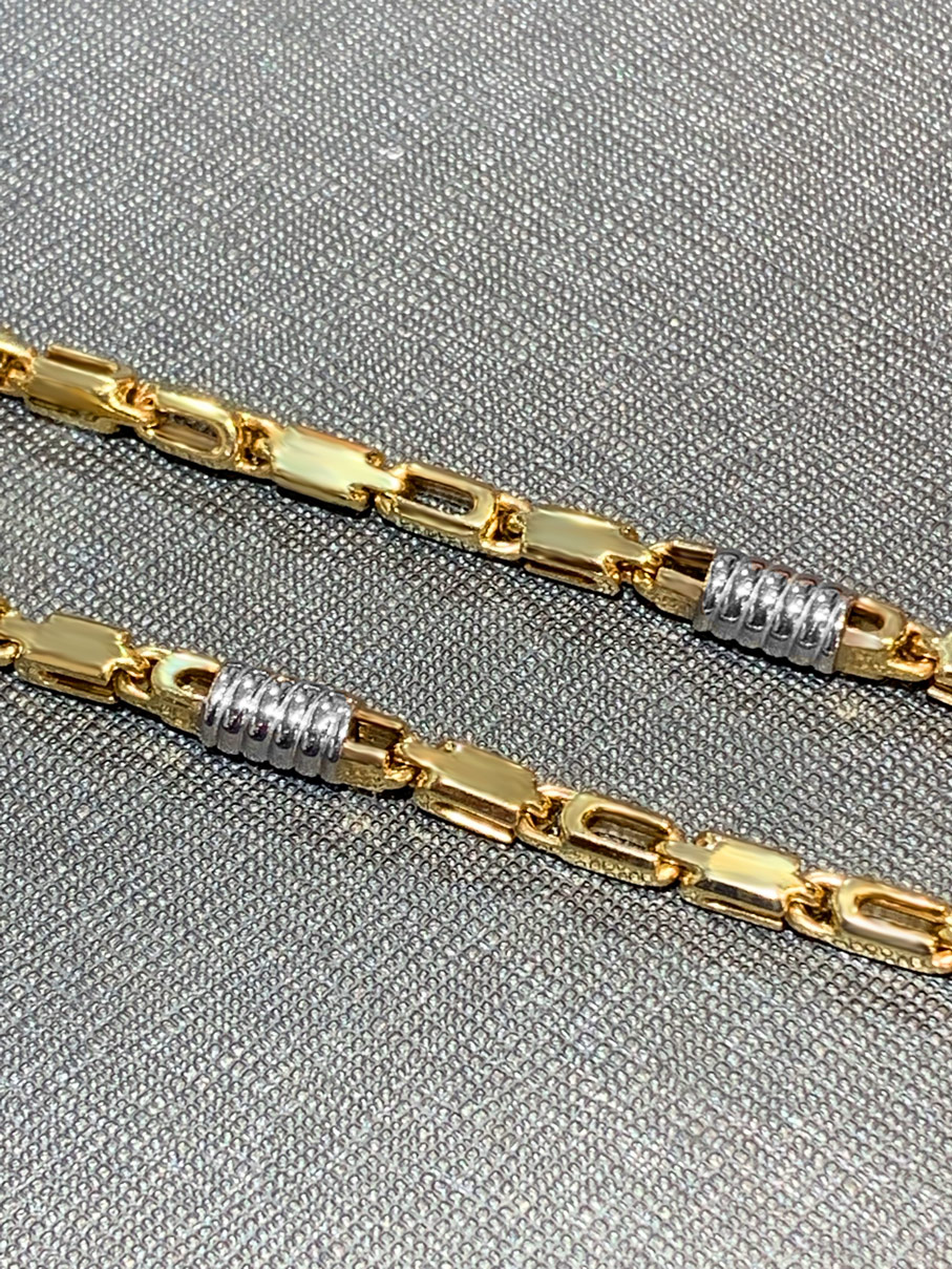 Anker Eckig massiv Kette aus 585/- Gold EXK4043