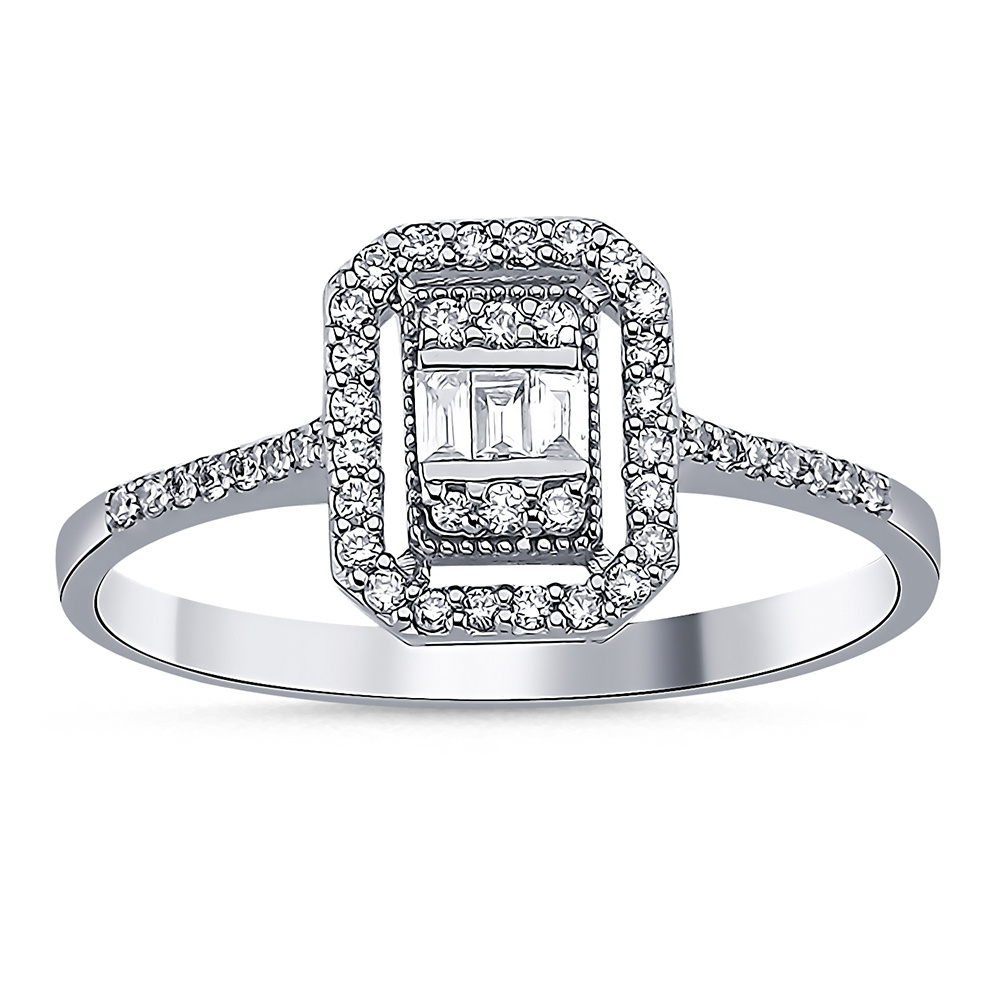 Halo Verlobungsring 585/- Gold 0,22ct. Brillant